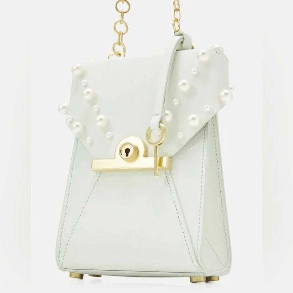 ZAC Zac Posen Amelia Embellished Leather Phone Crossbody Bag EUC - Picture 3 of 17